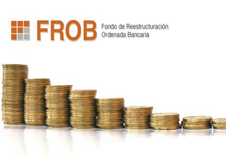 Imagen de FROB con logo y monedas alusivas a la economía