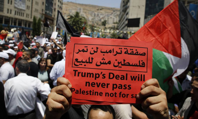 Protestas en Palestina en rechazo a plan de paz estadounidense