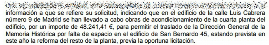 Resolución del Portal de Transparencia del Ministerio de Justicia.  Vía: EL ESPAÑOL