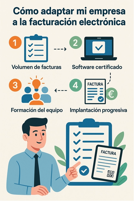 Cómo adaptar mi empresa a la facturación electrónica infografía