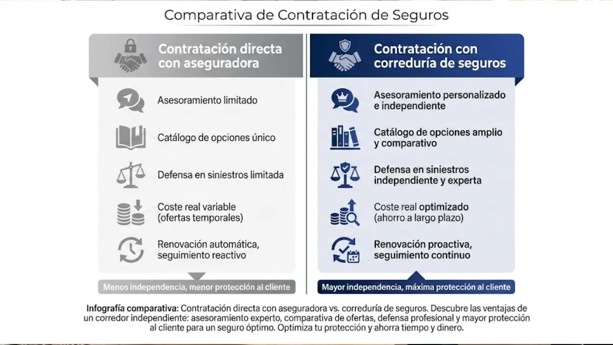 comparativa de contratación de seguros infografía