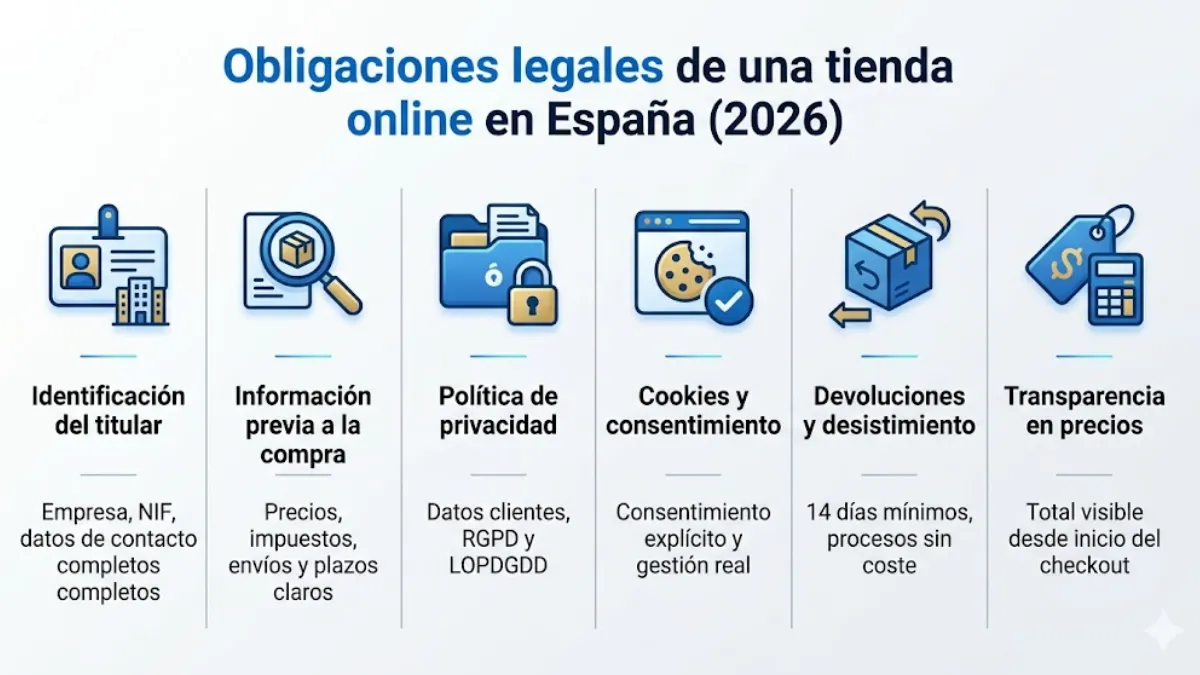 Obligaciones legales de una tienda online