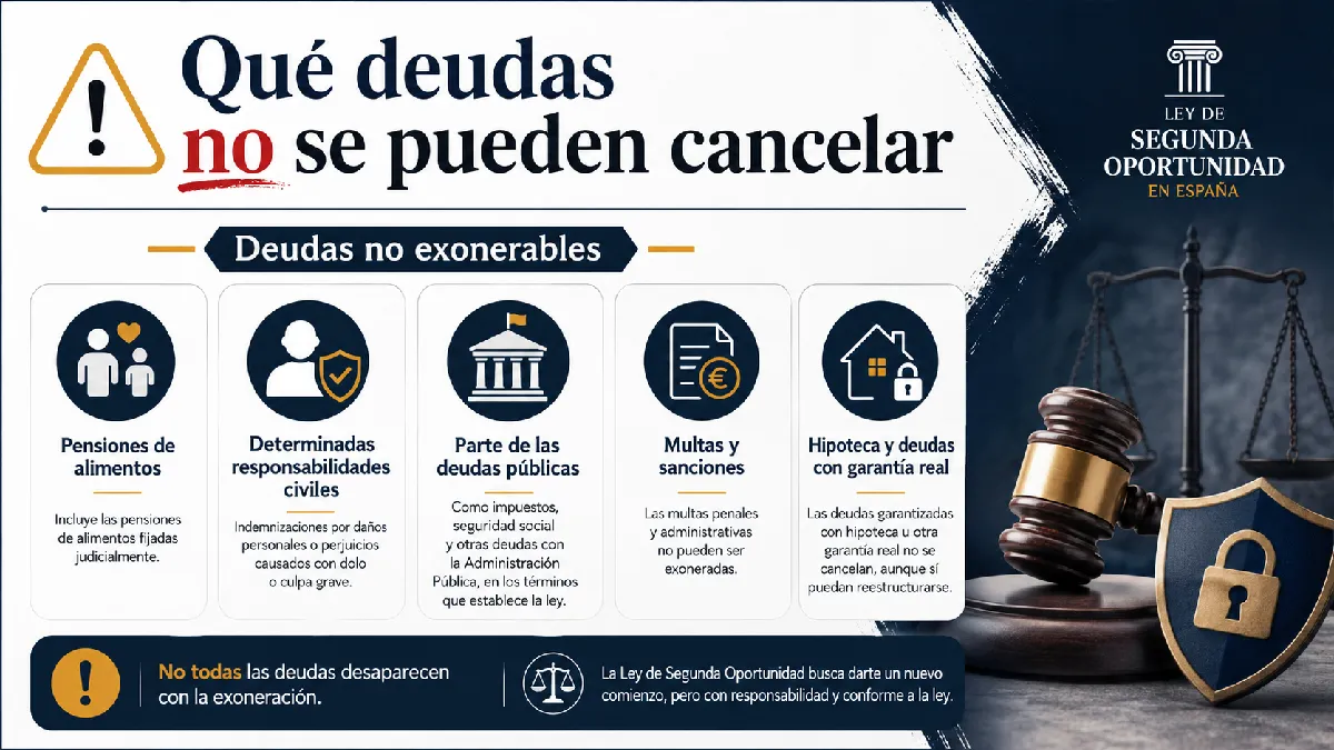 qué deudas no se pueden cancelar infografía