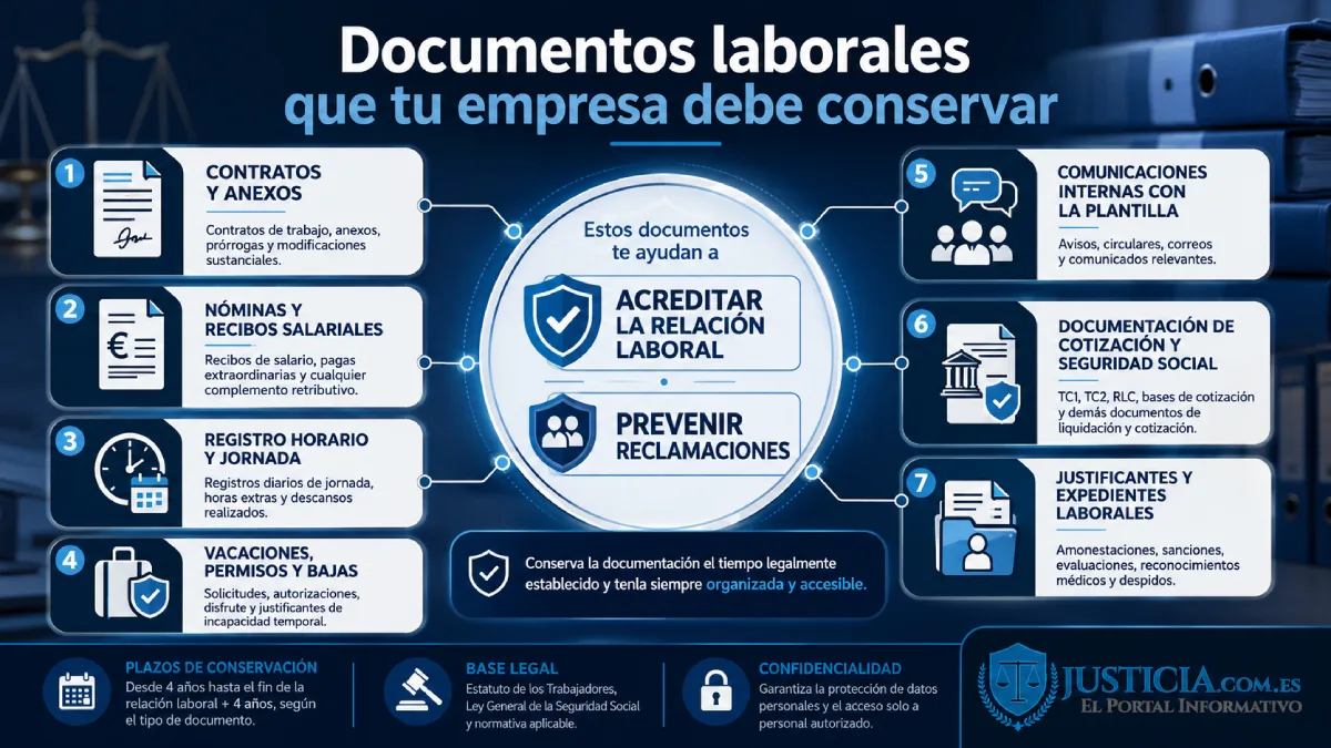 documentos laborales que tu empresa debe conservar infografía