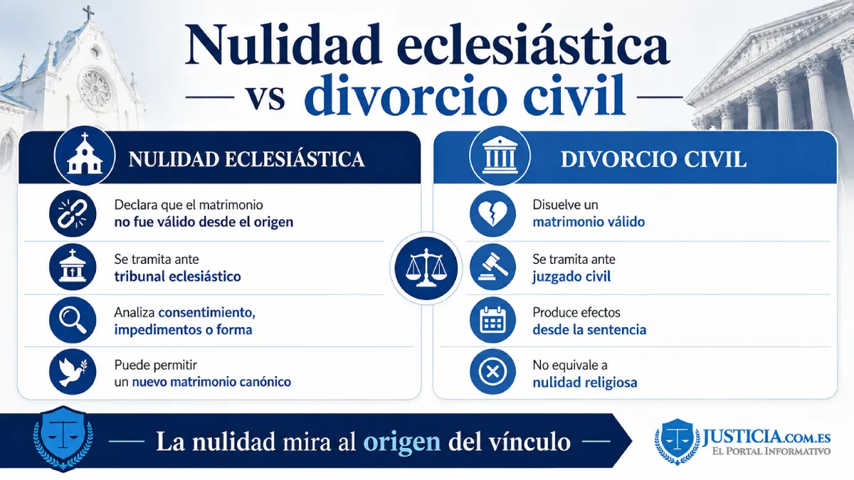 nulidad eclesaástica vs divorcio civil infografía