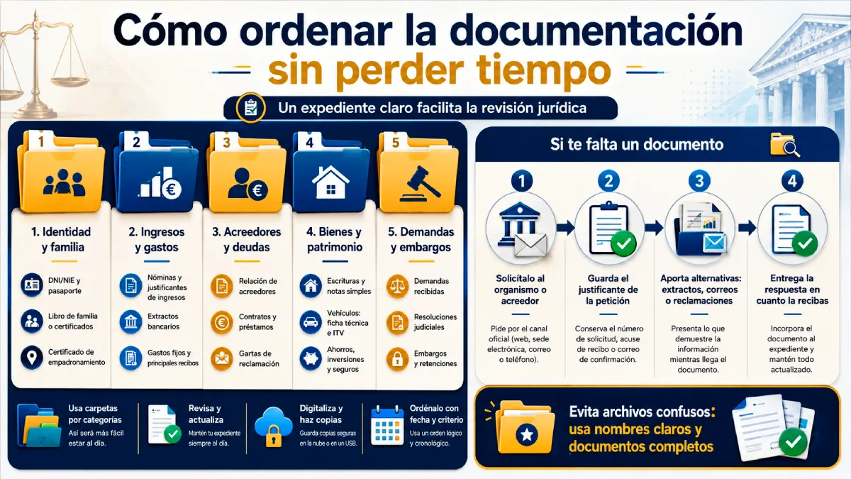cómo ordenar la documentaicón sin perder tiempo infografía