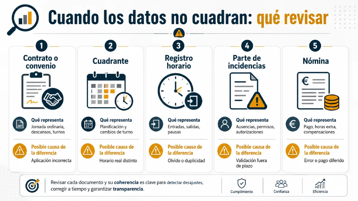 cuándo los datos no cuadran infografía