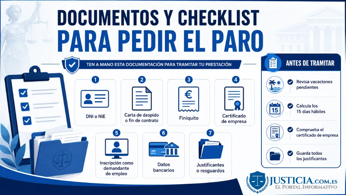 documentos para formalizar la solicitud en el SEPE