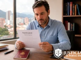 qué hacer si un español recibe una citación penal en Colombia