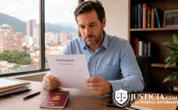 qué hacer si un español recibe una citación penal en Colombia