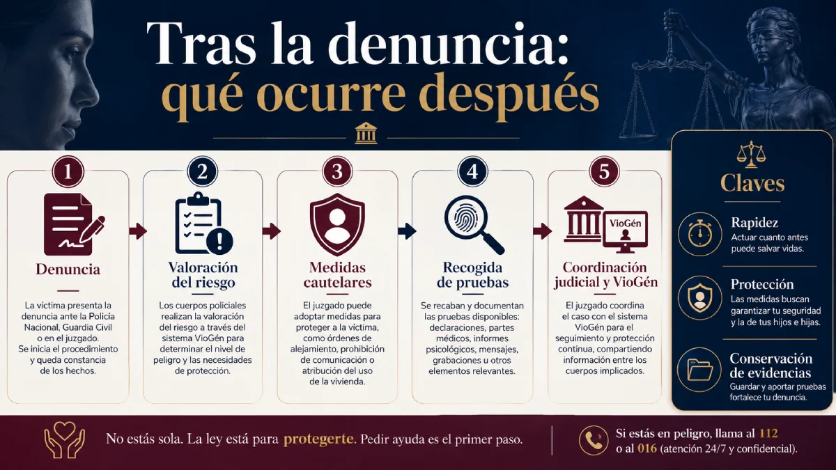 tras la denuncia, qué ocurre después infografía