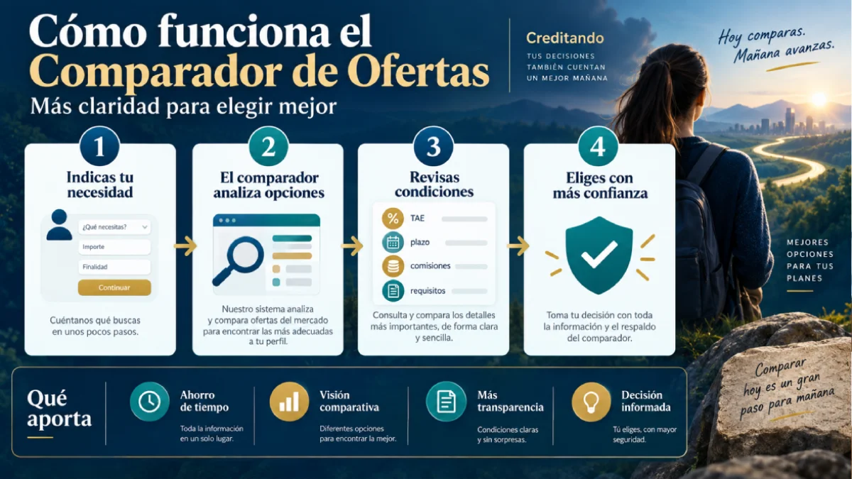cómo funciona el comparador de ofertas, infografía