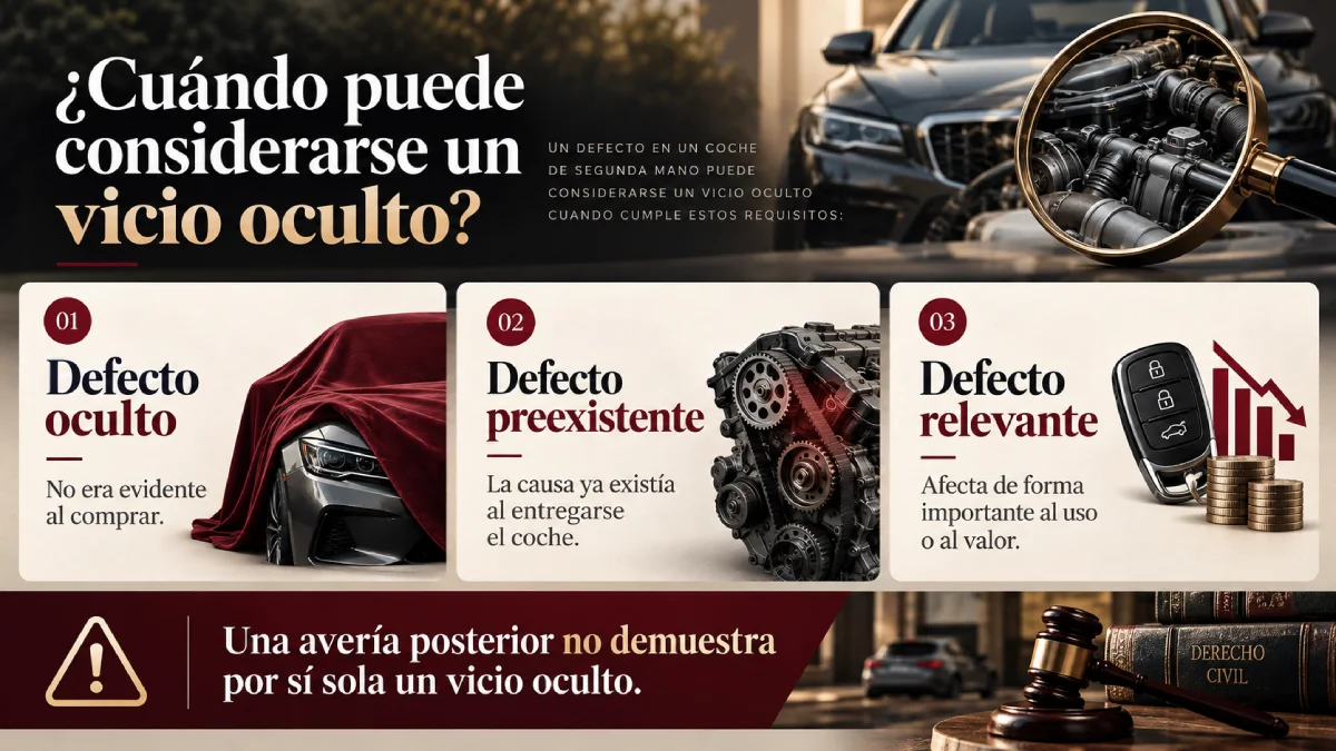 cuándo puede considerarse un vicio oculto, infografía