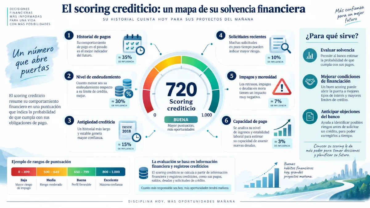 el scoring crediticio un mapa de solvencia financiera infografía