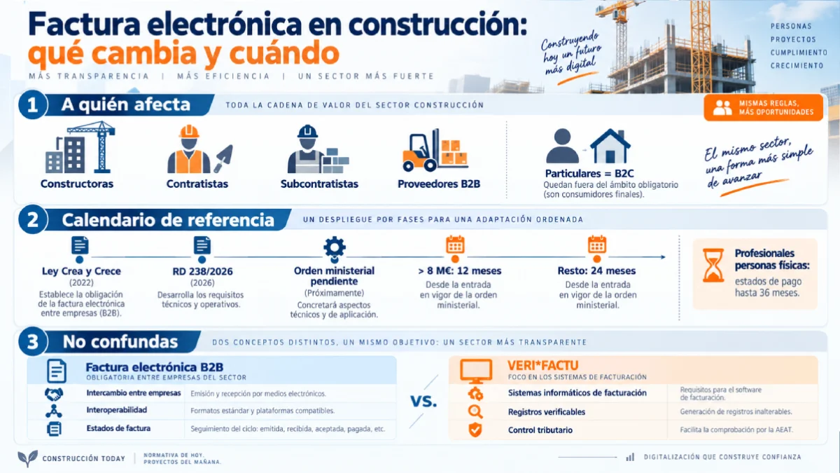 factura electrónica en construcción infografía qué cambia y cuándo