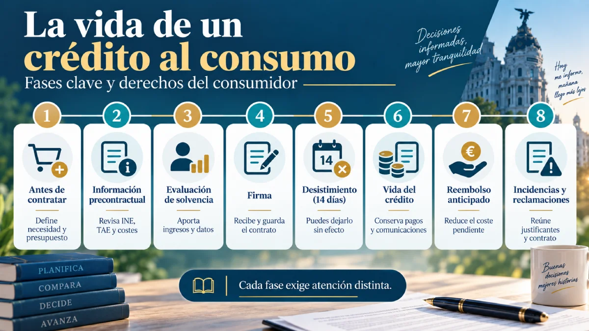 la vida de un crédito al consumo infografía
